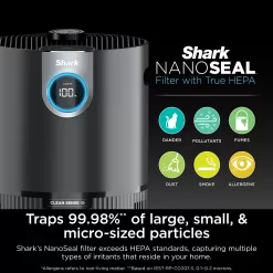 Shark Clean Sense Air Purifier MAX 4-Speed Black HEPA Air Purifier ENERGY STAR (Covers: 1200-sq ft)