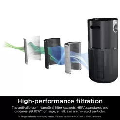 Shark Clean Sense Air Purifier MAX 4-Speed Black HEPA Air Purifier ENERGY STAR (Covers: 1200-sq ft)