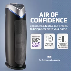 GermGuardian 3-Speed Gray HEPA and Uv Air Purifier ENERGY STAR (Covers: 740-sq ft)