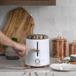 Cafe 2-Slice White 1600-Watt Toaster