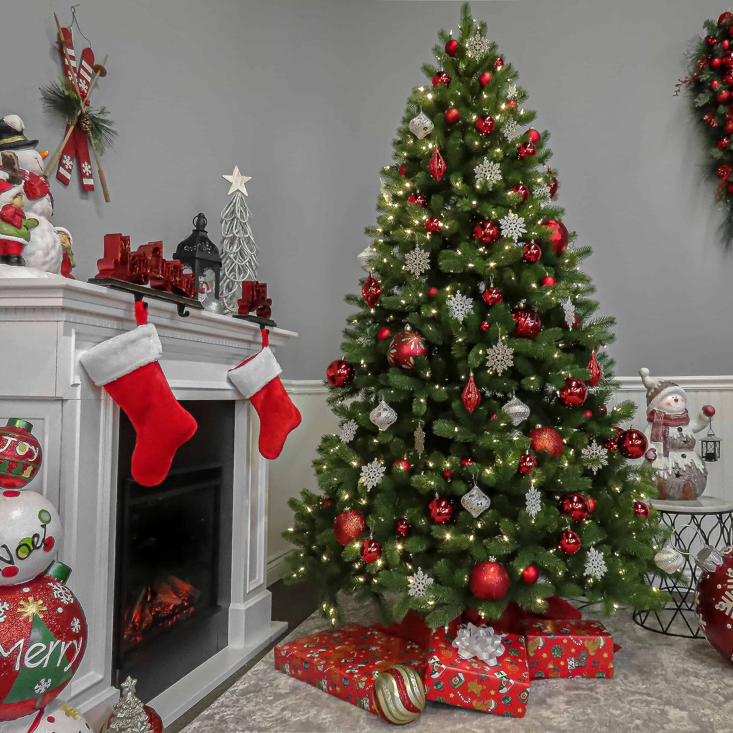 National Tree Company PEDD1-503-75 7-1/2 ft. Feel Real Downswept Douglas Fir Hinged Artificial Christmas Tree - Image 5