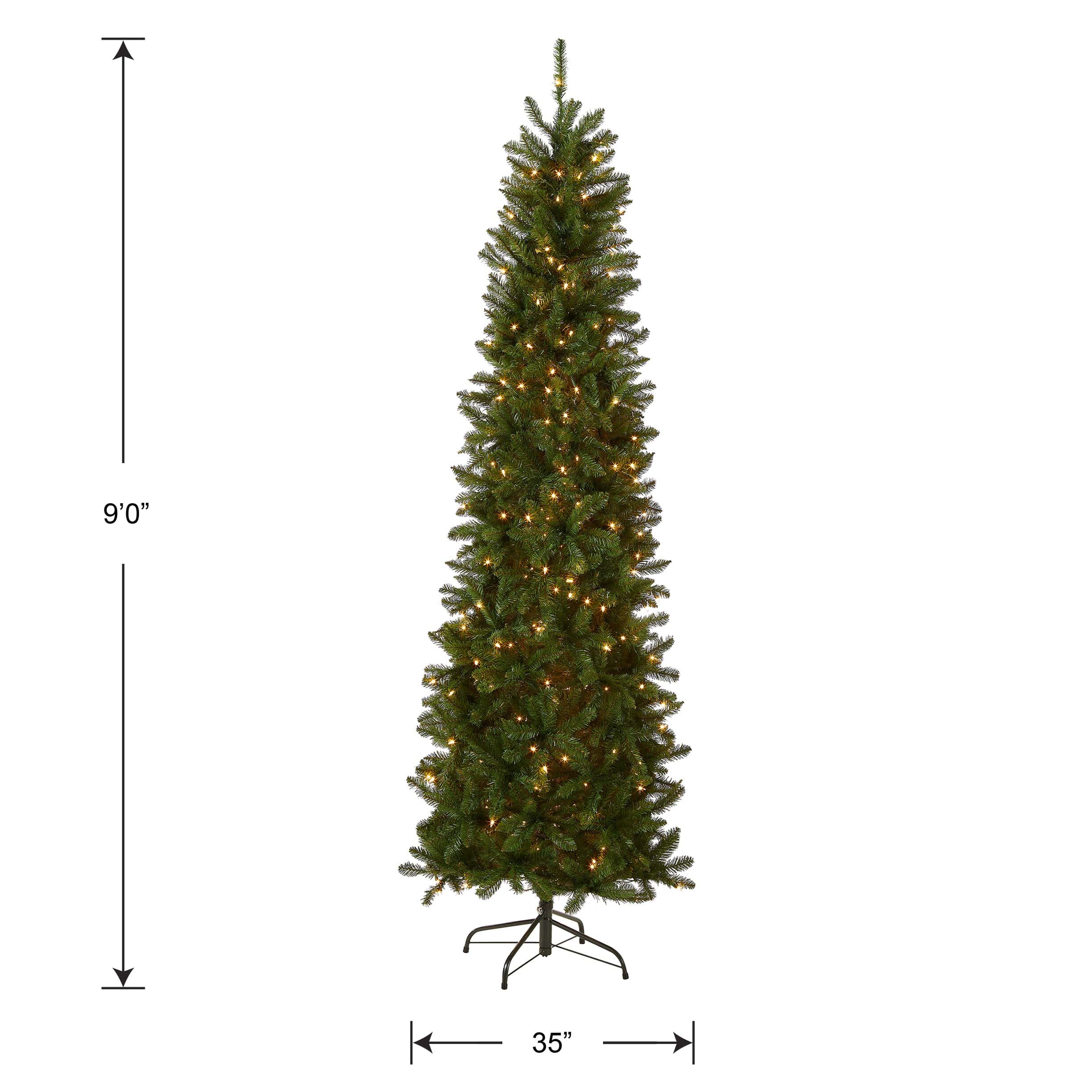 National Tree Company KW7-300-90 9 ft. Kingswood Fir Pencil Artificial Christmas Tree with Clear Lights - Image 12