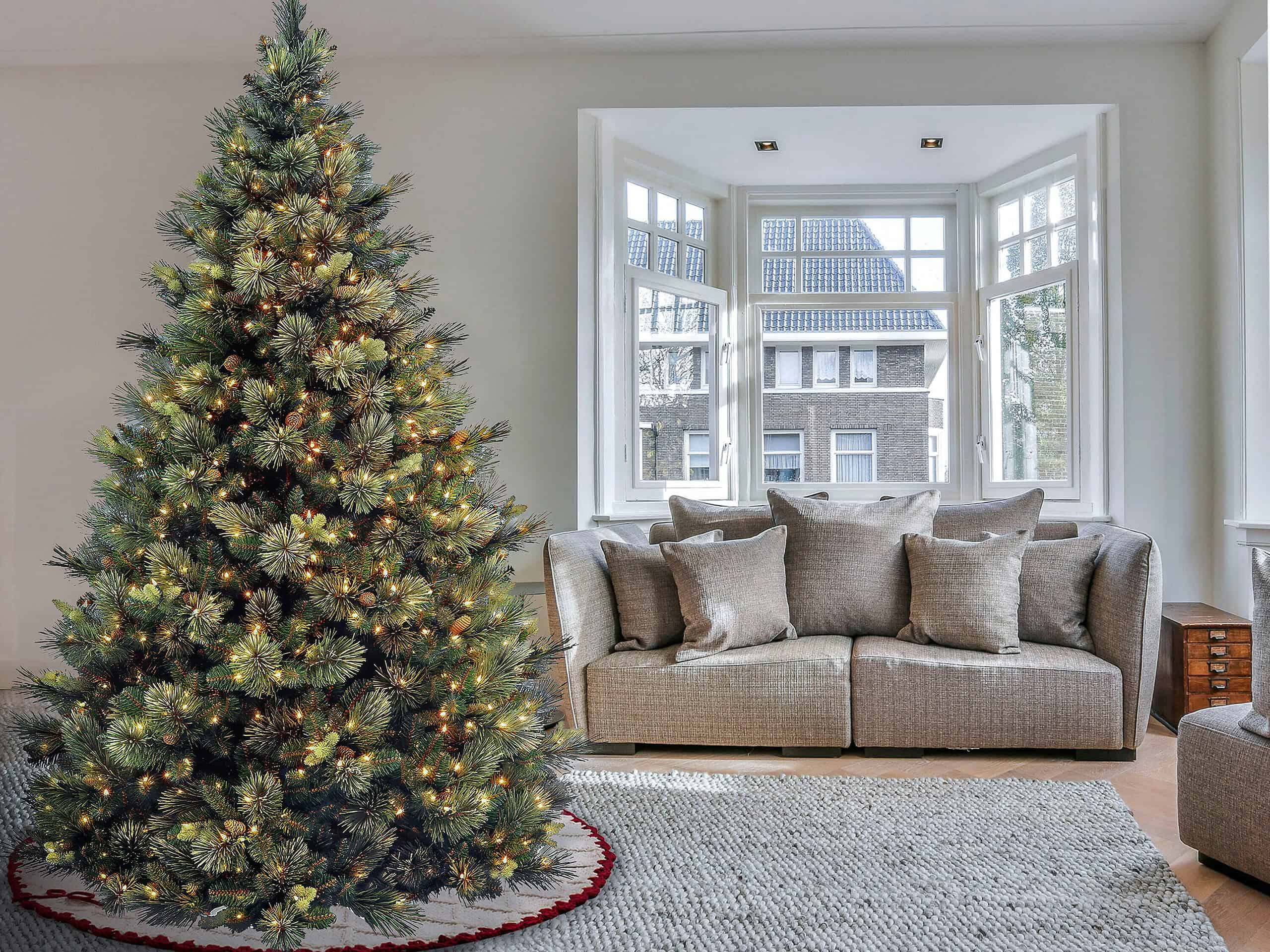 National Tree Company CAP3-306-75 7-1/2 ft. Carolina Pine Hinged Artificial Christmas Tree with 86 Flocked Cones and 750 Clear Lights - Image 6