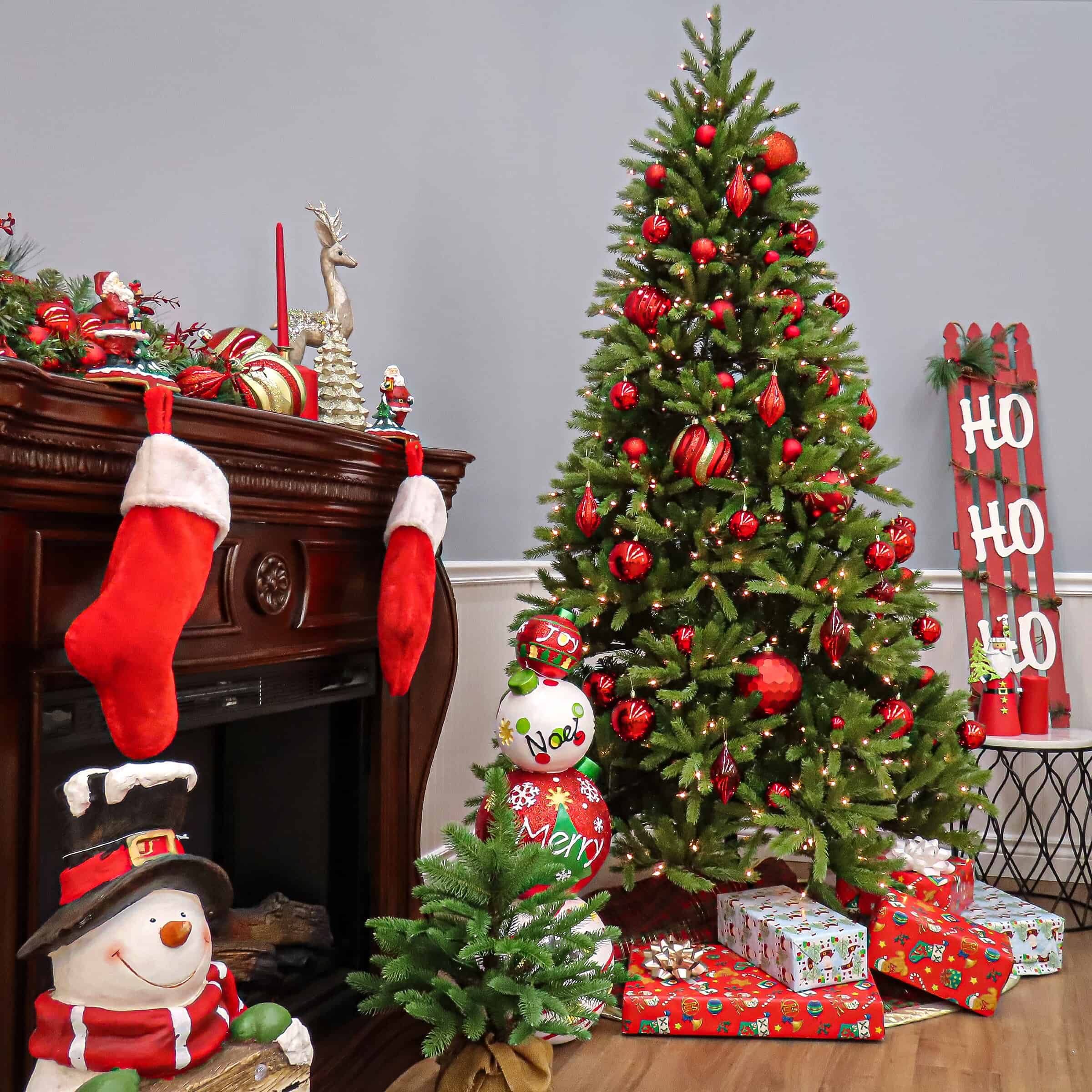 National Tree Company PEJF1-304-65 6.5 ft. Jersey Fraser Fir Slim Artificial Christmas Tree with Clear Lights - Image 6