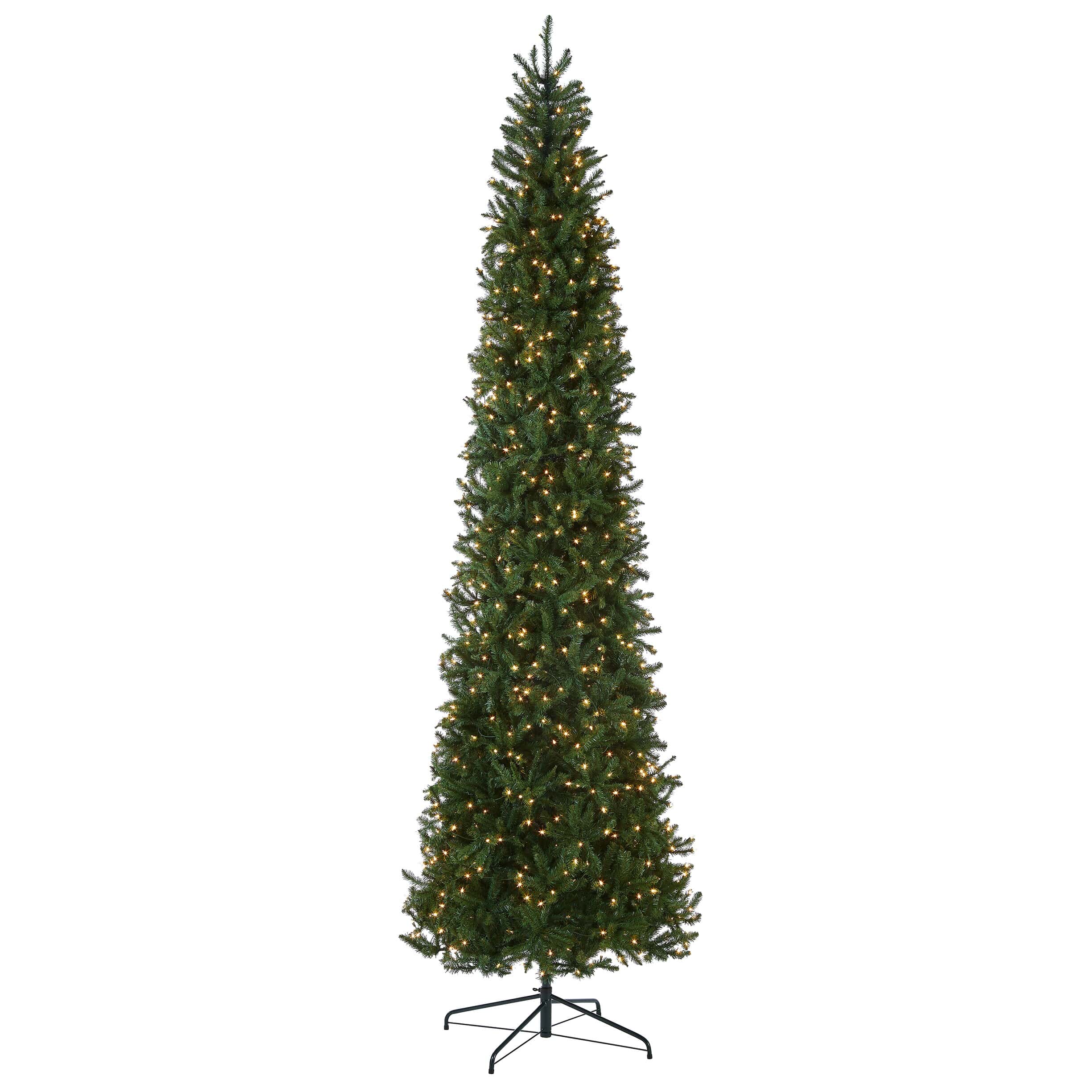 National Tree Company KW7-300-100 10 ft. Kingswood Fir Pencil Artificial Christmas Tree with Clear Lights - Image 9