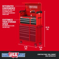 Alternative view of CRAFTSMAN 2000 Series 41-in W x 24.7-in H 6-Drawer Steel Tool Chest (Red)