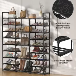 TIMEBAL 9 Tiers Shoe Rack Storage Organizer Shoe Shelf Organizer