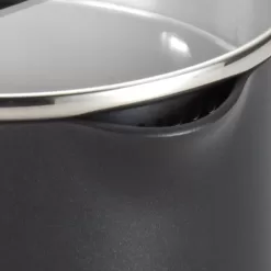 Anolon Advanced Hard Anodized Nonstick Sauce Pan/Saucepan with Straining and Lid, 2 Quart, Graphite