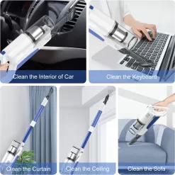 whall Cordless Vacuum Cleaner, Upgraded 25Kpa Suction 280W Brushless Motor 4 in 1 Cordless Stick Vacuum Cleaner