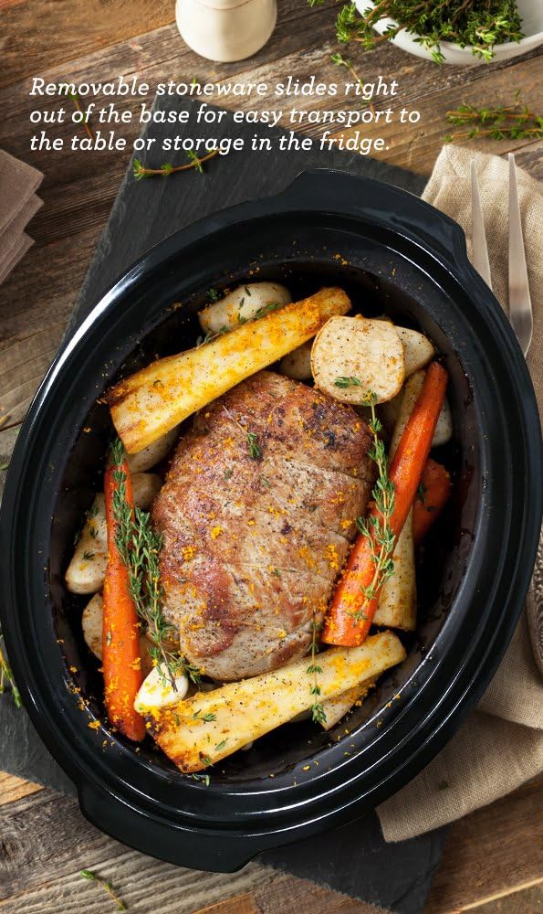 Elite Gourmet Stainless Steel Slow Cooker, 8.5 Quart,MST-900V