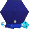 BEACHBUB All-In-One Beach Umbrella System. Includes 7.5 foot (50+ UPF) Umbrella, Oversize Bag, Base & Accessory Kit