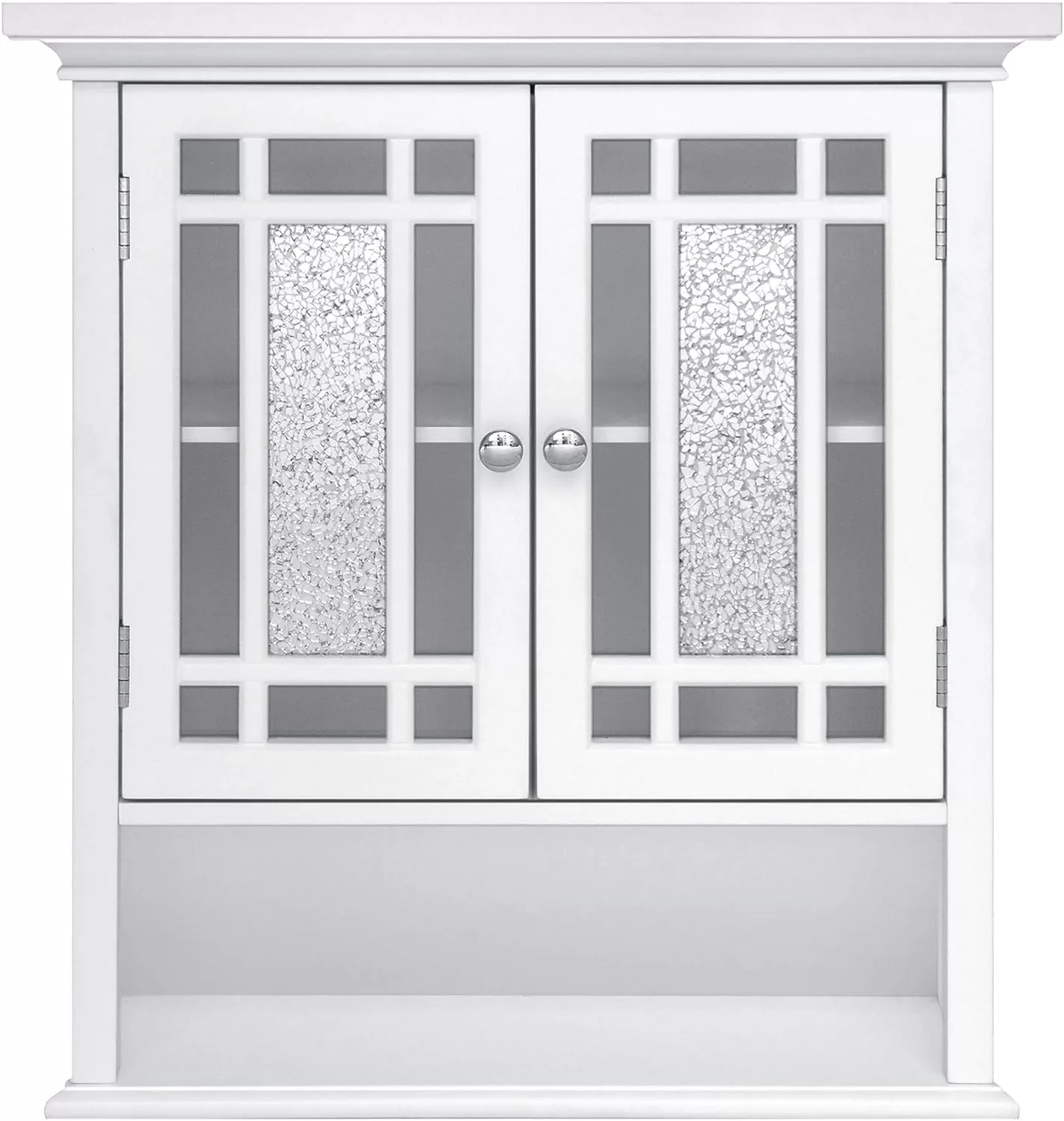 Teamson Home Windsor Wooden Over The Toilet Bathroom Removable Wall Medicine Cabinet, White