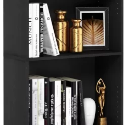 FURINNO JAYA Simply Home 5-Shelf Bookcase, 5-Tier, Black