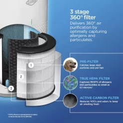 Clorox Air Purifiers for Home, True HEPA Filter, Medium Rooms Up to 1,000 Sq Ft