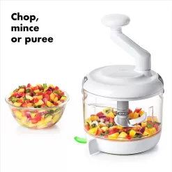 OXO Good Grips One Stop Chop Manual Food Processor, (Stainless Steel, Plastic)