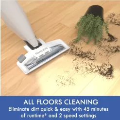 Kenmore DS1030 Cordless Stick Vacuum Lightweight Cleaner 2-Speed Power Suction LED Headlight 2-in-1 Handheld, White