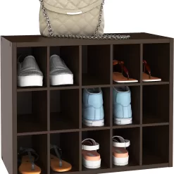 ClosetMaid 15 Cube Stackable Storage Organizer for Shoes, Espresso