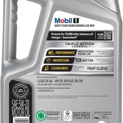 Mobil 1 Advanced Full Synthetic Motor Oil 5W-20, 5 Quart