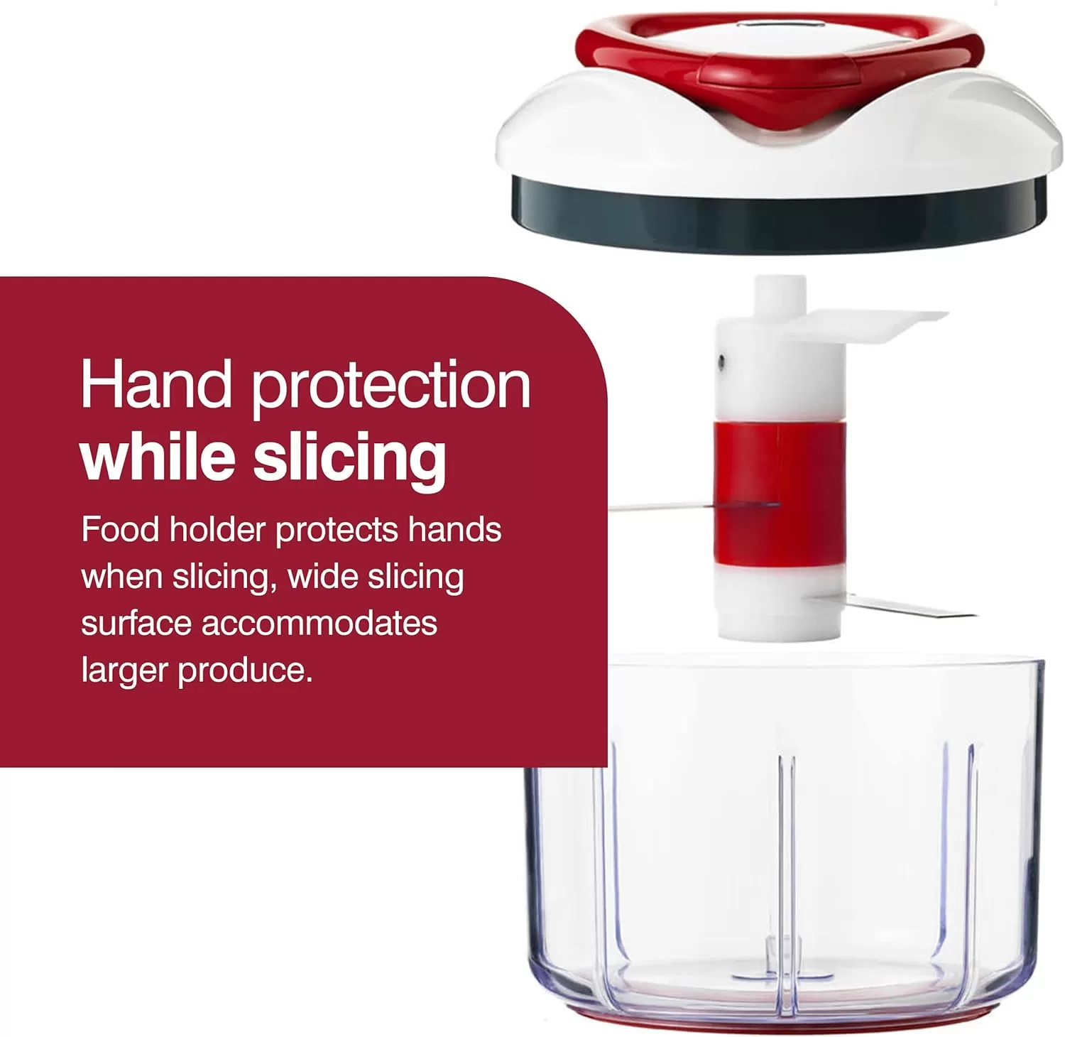 ZYLISS Easy Pull Food Chopper and Manual Food Processor - Vegetable Slicer and Dicer - Hand Held