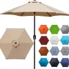 Blissun 7.5 ft Patio Umbrella, Yard Umbrella Push Button Tilt Crank (Tan)