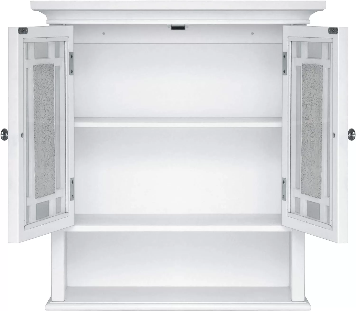 Teamson Home Windsor Wooden Over The Toilet Bathroom Removable Wall Medicine Cabinet, White