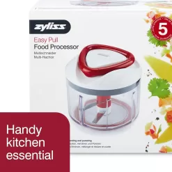 ZYLISS Easy Pull Food Chopper and Manual Food Processor - Vegetable Slicer and Dicer - Hand Held