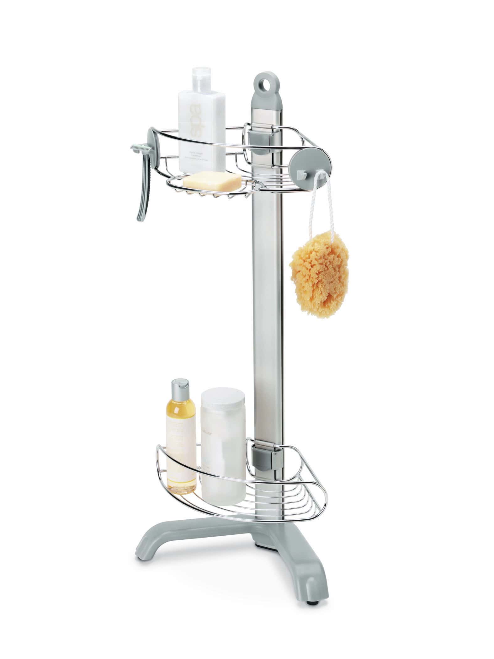 Simplehuman Corner Shower Caddy, Stainless Steel and Anodized Aluminum