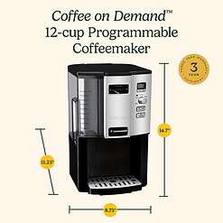 Alternative view of Cuisinart Coffee Maker, 12 Cup Programmable Drip, DCC-3000P1, Black
