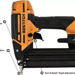 BOSTITCH Brad Nailer Kit, 18GA, Smart Point, Pneumatic (BTFP12233)
