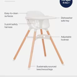 Lalo The Chair Convertible 3-in-1 High Chair for Babies and Toddlers - Wooden