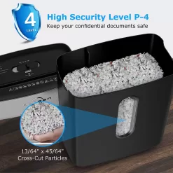 BONSEN Shredder for Home Office, 8-Sheet Crosscut Credit Card Shredder (S3101)