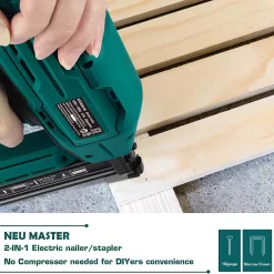 Electric Brad Nailer, NEU MASTER NTC0040 Electric Nail Gun/Staple Gun