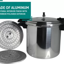 Mirro Pressure Cooker, 22 Quart, Silver