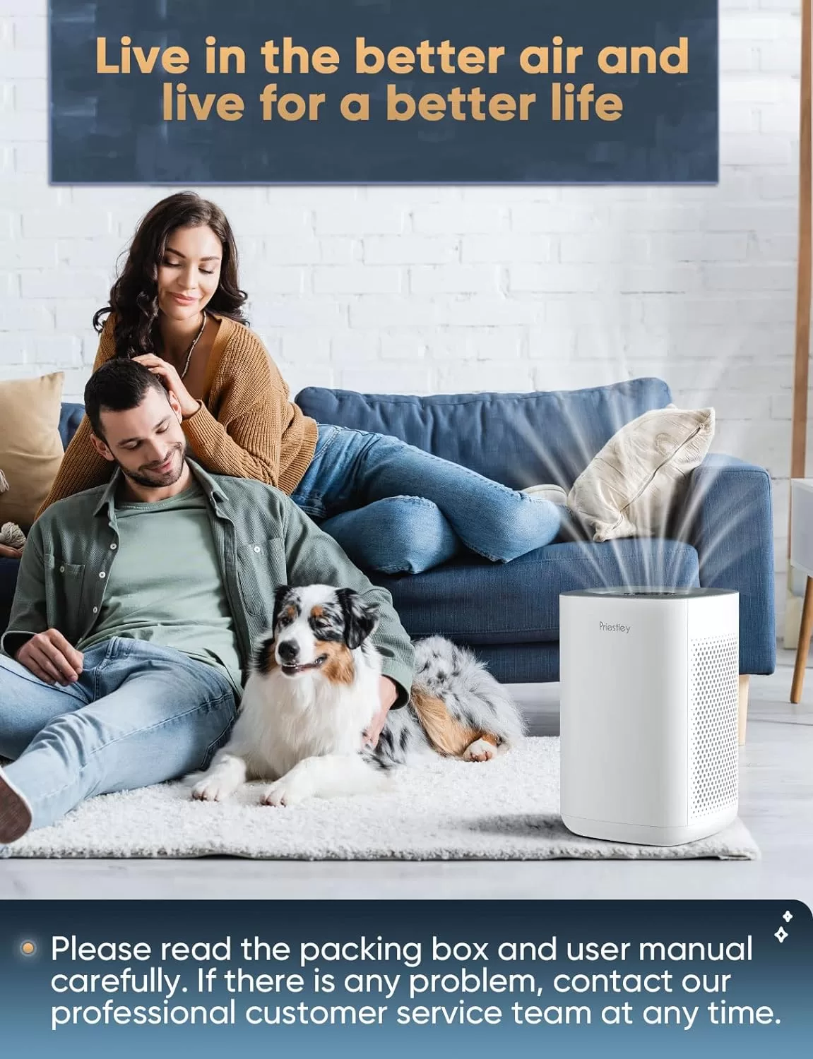 Air Purifiers for Home Large Room up to 1000 Ft², Smart WiFi Control, Removes 99.97% of Particles
