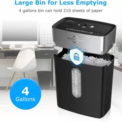 BONSEN Shredder for Home Office, 8-Sheet Crosscut Credit Card Shredder (S3101)