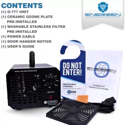 Enerzen Ozone Generator 11,000mg Industrial O3 Air Purifier Deodorizer (11,000mg - Black)