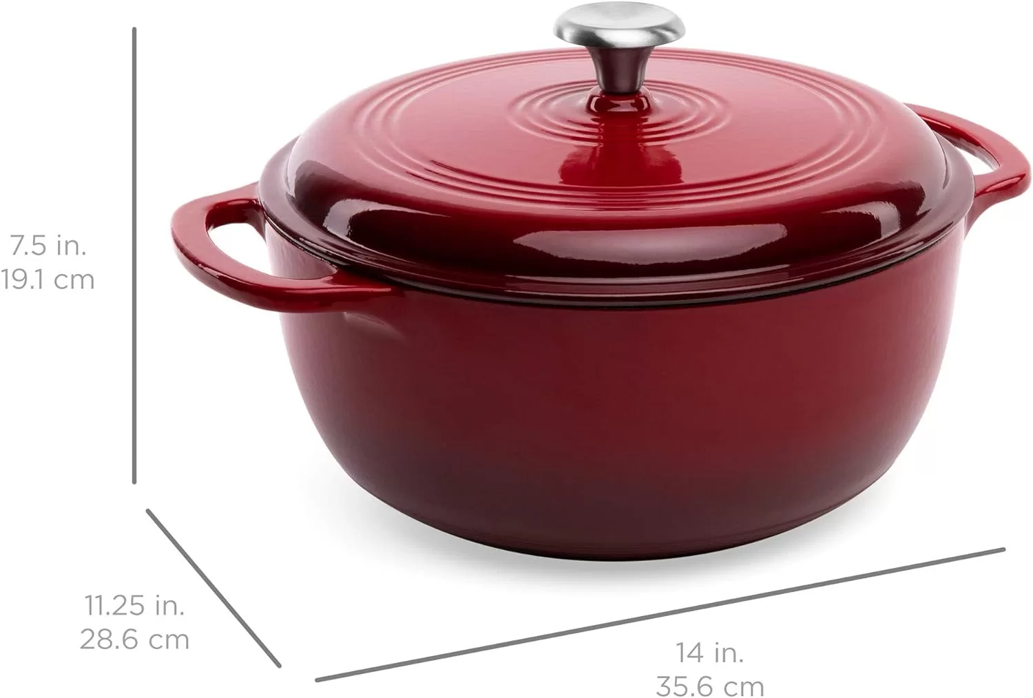Best Choice Products 6qt Ceramic Non-Stick Heavy-Duty Cast Iron Dutch Oven w/Enamel Coating, Red