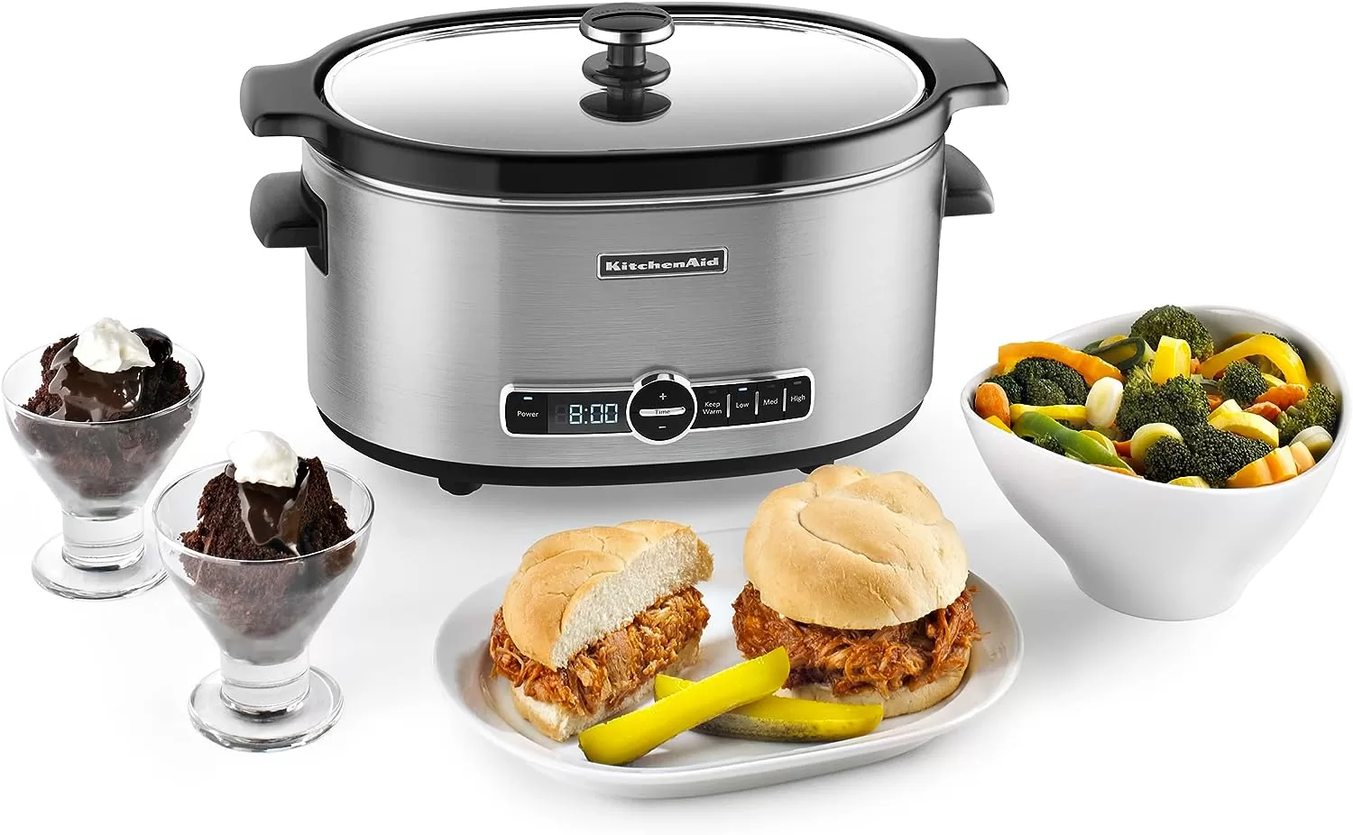 KitchenAid KSC6223SS 6-Qt. Slow Cooker with Standard Lid - Stainless Steel