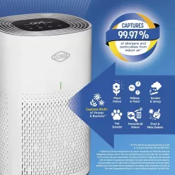 Clorox Air Purifiers for Home, True HEPA Filter, Medium Rooms Up to 1,000 Sq Ft