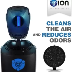 OION Technologies B-1000 Permanent Filter Ionic Air Purifier Pro Ionizer with UV-C, New (Black)
