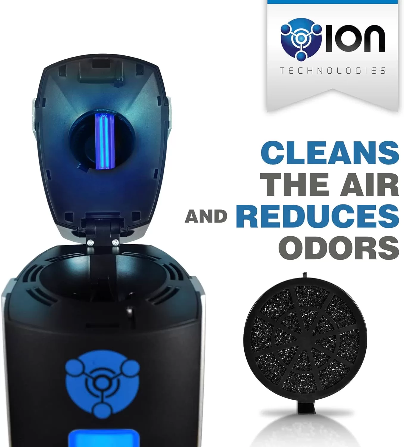 OION Technologies B-1000 Permanent Filter Ionic Air Purifier Pro Ionizer with UV-C, New (Black)