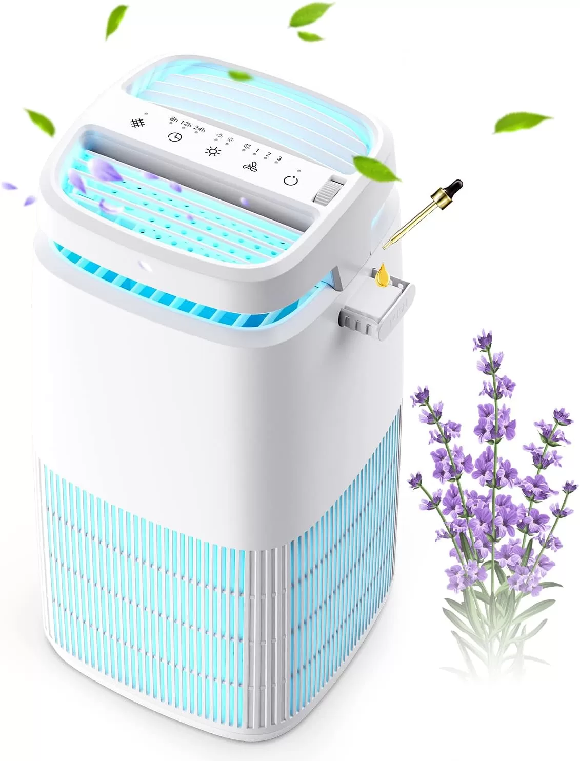 POMORON MJ002H 4-in-1 Air Purifiers for Home, H13 True Hepa Filte, White