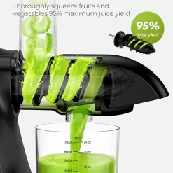 Jocuu Slow Masticating Juicer with Soft/Hard Modes Easy to Clean Quiet Motor & Reverse Function, Cold Press Juicer