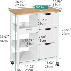 YITAHOME Kitchen Island Cart: Enhance Your Kitchen with Storage and Style