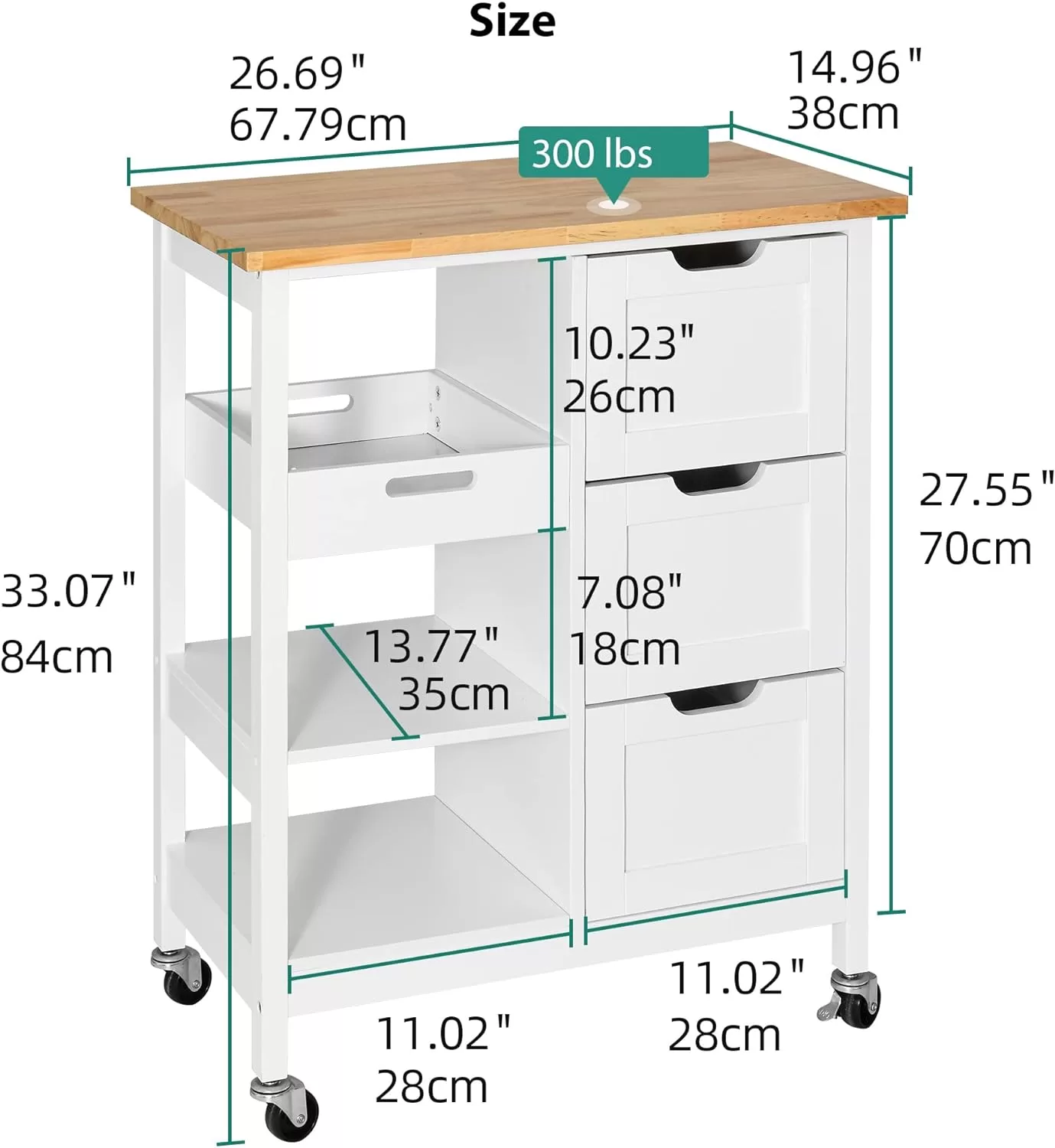 YITAHOME Kitchen Island Cart: Enhance Your Kitchen with Storage and Style