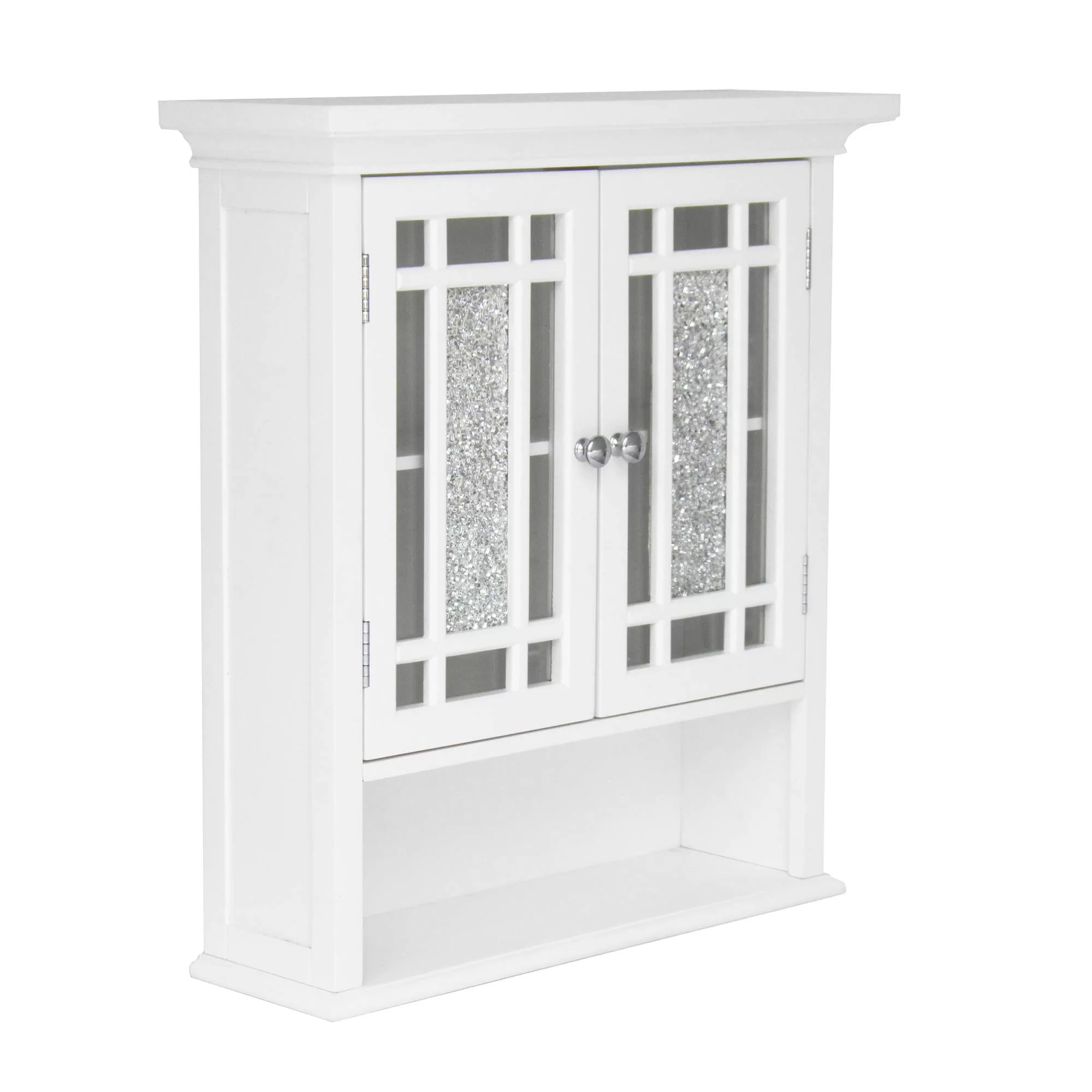 Teamson Home Windsor Wooden Over The Toilet Bathroom Removable Wall Medicine Cabinet, White