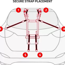 Allen Sports Deluxe Trunk Mount 3-Bike Carrier, Model 103DN-R, Black