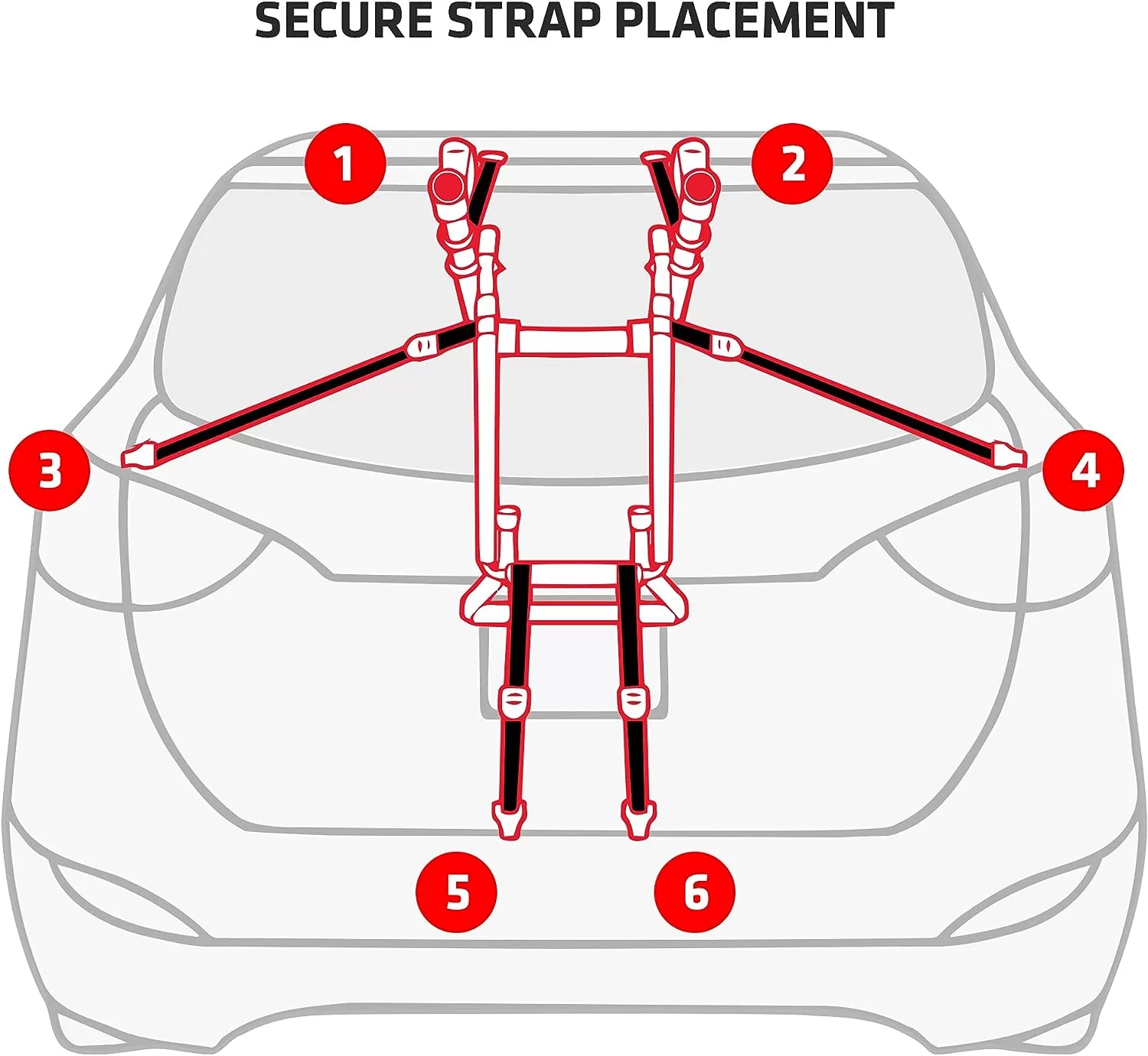 Allen Sports Deluxe Trunk Mount 3-Bike Carrier, Model 103DN-R, Black