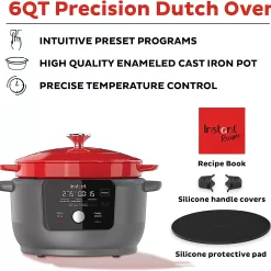 Instant Pot 6-Quart Multifunctional Dutch Oven: Braise, Slow Cook, Sear, and More
