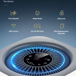 Air Purifiers for Home Large Room up to 1000 Ft², Smart WiFi Control, Removes 99.97% of Particles